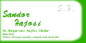 sandor hajosi business card